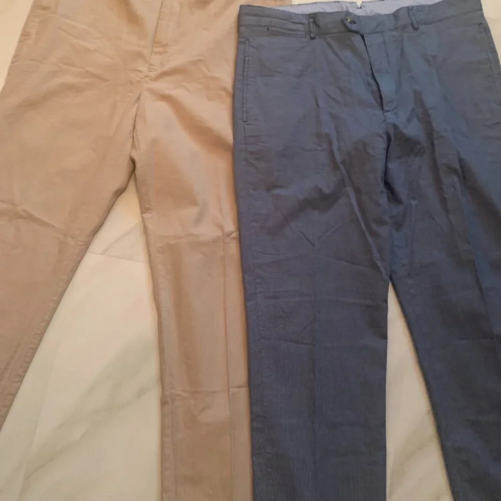 Men's Khaki/Blue Pants-BUNDLE!